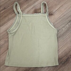 American Eagle Outfitters Olive Lace Camisole